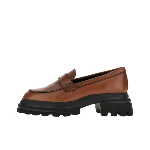 HOGAN 10 Storey Грубый каблук Высокие каблуки 5,5 см Женские Коричневый