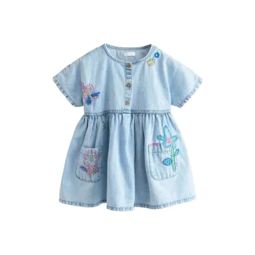 GAP Платье Toddler Цветочный дизайн Джинсовое платье Children Возраст 3-7 лет