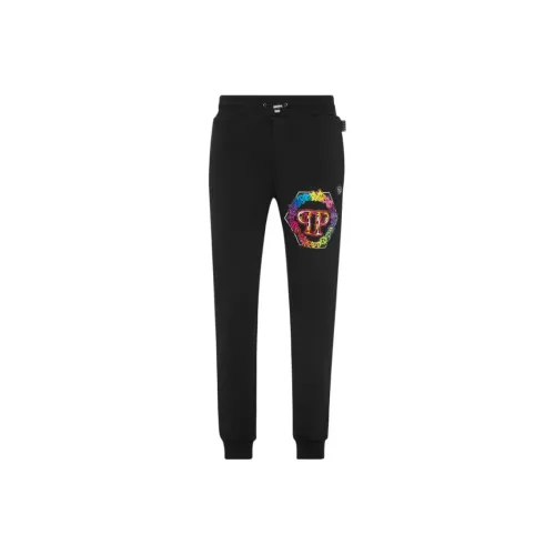PHILIPP PLEIN Черные мужские вязаные тренировочные штаны