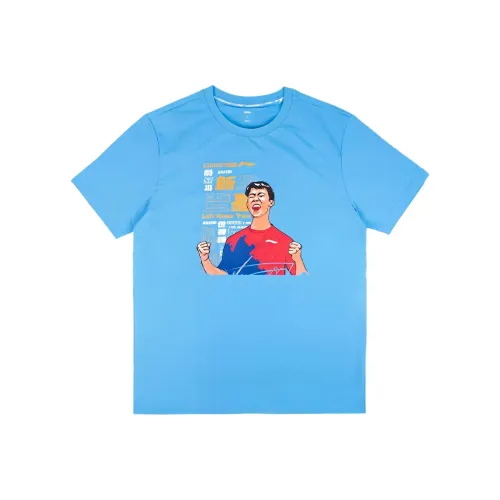 LINING Синий Мужской T-Рубашки