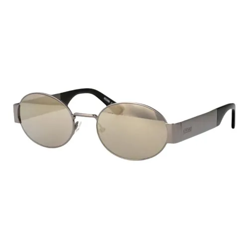 MOSCHINO Металл Ацетат Овалные Солнцезащитные Очки Женские Серебристые