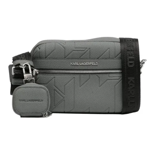 Karl Lagerfeld ПУ (полиуретан) Волокно Camera Сумка Плечевая сумка Мужская Светло-Серый