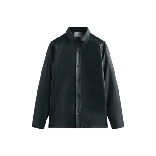 KITH Кожа Куртка Мужская Зеленая