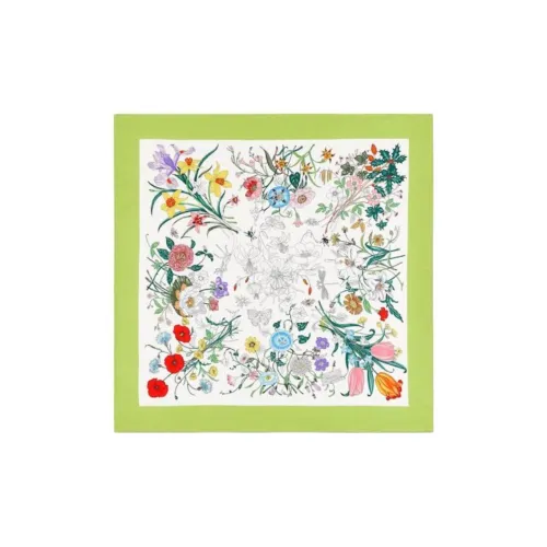 GUCCI Шелковые шарфы Женские Зеленый