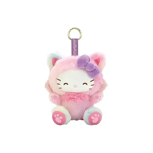Sanrio Hello Kitty Тонкий Кошка Rainbow Plush Подвеска Высота 16 см