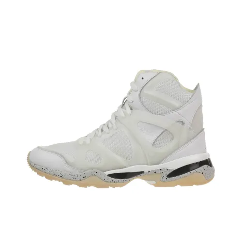 Alexander McQueen X PUMA Устойчивый к истиранию MID Топ Повседневные Беговые кроссовки Мужские Белые