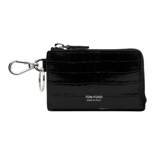 TF Телячья кожа Кошелек Держатель для карт Мужской Черный