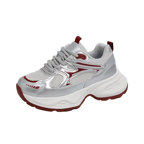 Beerus Дышащие массивные кроссовки женские цвет бордовый