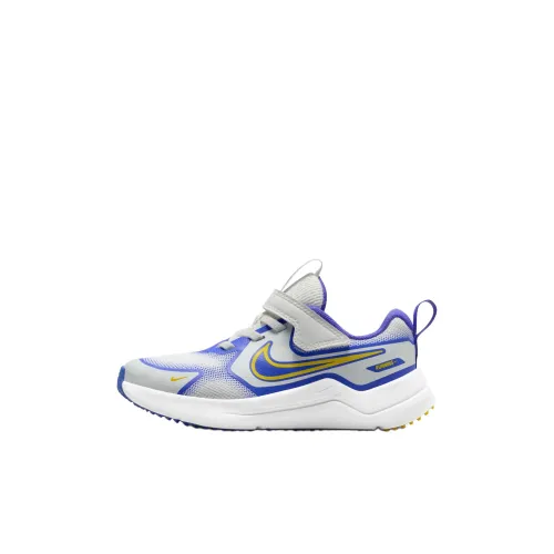 Nike Cosmic Runner Амортизация и Дышащий Низкий Топ Детские Беговые Кроссовки Белый Синий Дети Возраст 3-7 Лет