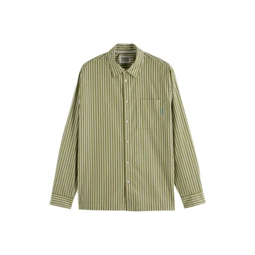 Scotch&Soda Calla Зеленые Полосы Мужская Рубашка