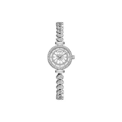 Miniso Белый лунный свет Кварцевый механизм Часы Женские Жемчужная раковина Циферблат