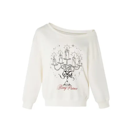 KING PRINCE Белый Женский Свитшот