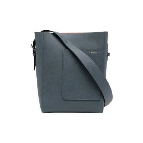 Valextra Телячья кожа Ведрообразная сумка Сумка Сумка через плечо Женская Темно-синяя