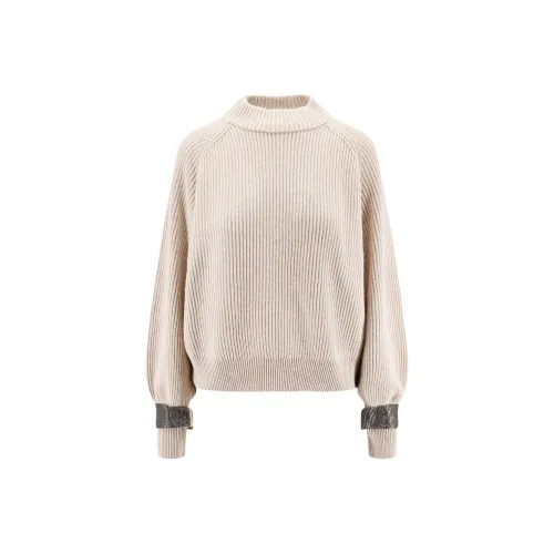 BRUNELLO CUCINELLI Бежевые Женские Свитеры