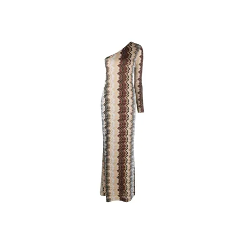 Missoni Золотисто-коричневый Женские Длинные Платья с Рукавами