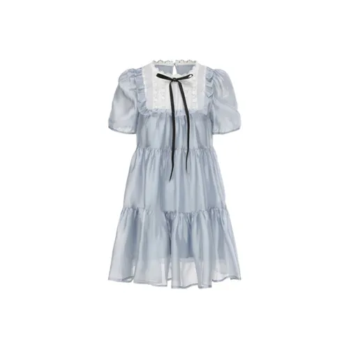 GRAYISMOON Короткое платье с короткими рукавами женское