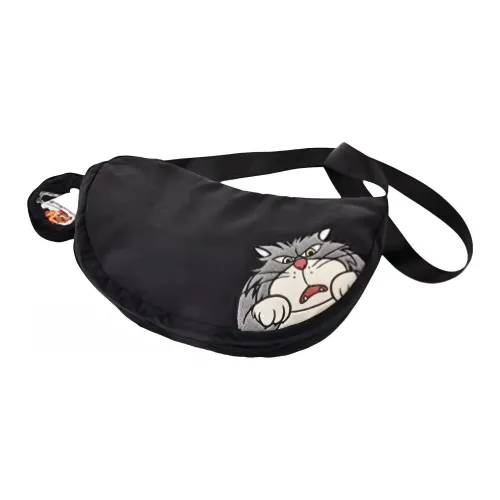 Disney Cat Velvet Полиамид Сумка через плечо Унисекс Черный