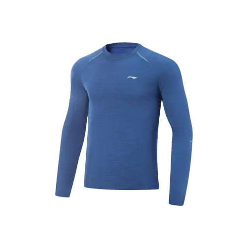 LINING Fitness Series T-Shirt Мужская Темный Парус Синий