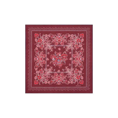 GUCCI Хлопок Брушированная Пряжа Шелковые Шарфы Мужской Красный