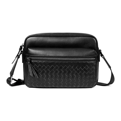 PABOJOE Сумка через плечо из коровьей кожи Мужская Черная