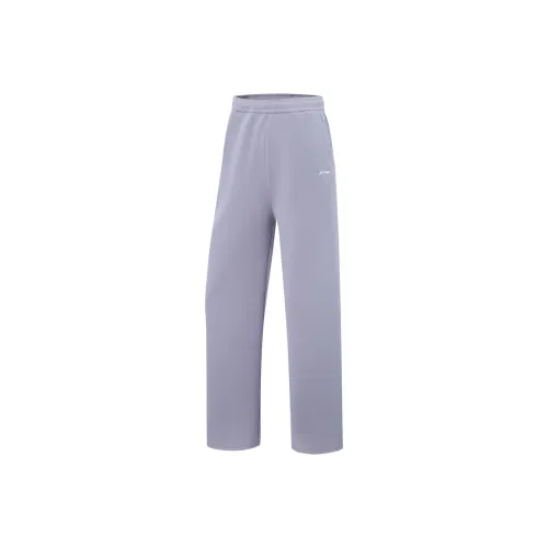 LINING Fitness Series Вязаные Спортивные Штаны Женские Misty Серый Фиолетовый
