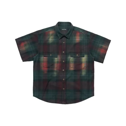 SEED CLUB Темно-зеленые мужские рубашки