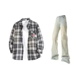 Чёрные + Жёлтый Грязь Брюки