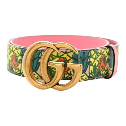 GUCCI Ремни из коровьей кожи унисекс разноцветные 4CM
