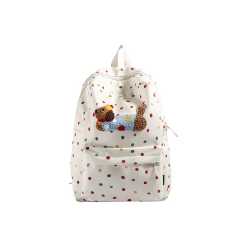 Vack Ткань Рюкзак Унисекс Бежевый Желтый Белый