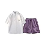 White (Y Racing Логотип на груди) + Aurora Purple (Y Racing Логотип на передней части левой стороны штанов)