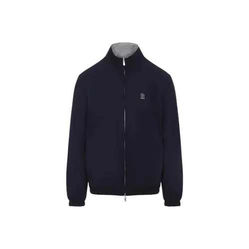 BRUNELLO CUCINELLI Морской синий Мужские Куртки