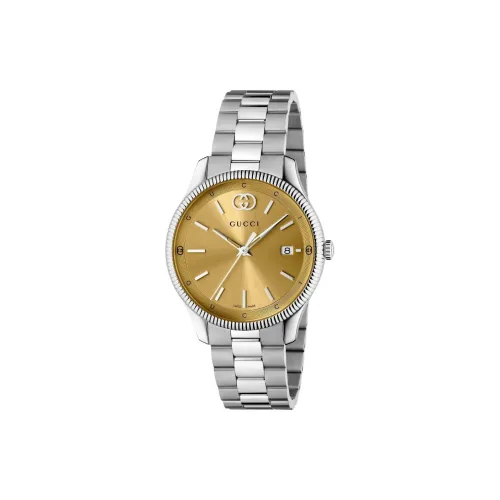 GUCCI G Timeless Collection Часы Кварцевый механизм Нержавеющая сталь Ремешок 38 мм Серебристый циферблат Унисекс