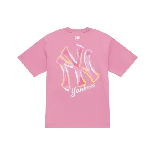 MLB Base Logo New York Yankees Basic Collection FW25 T-Shirt Unisex Pink