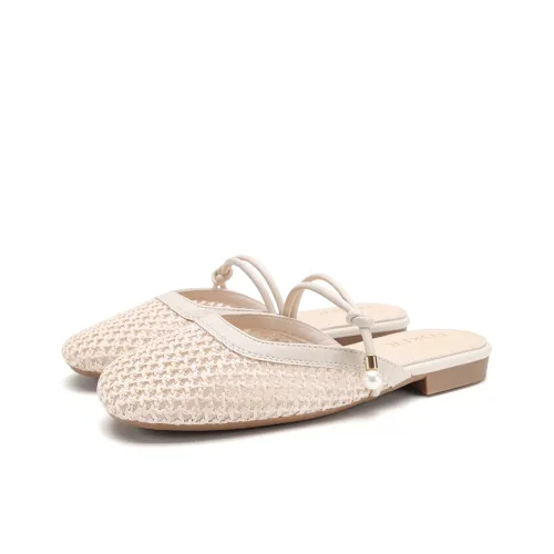 FOXER Износостойкие Домашние тапочки Женские Бежевые