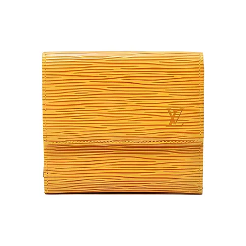 LOUIS VUITTON Кошелек из кожи EPI Унисекс Оранжевый Желтый