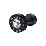 Крутые черные серьги-гвоздики Roman, одиночные