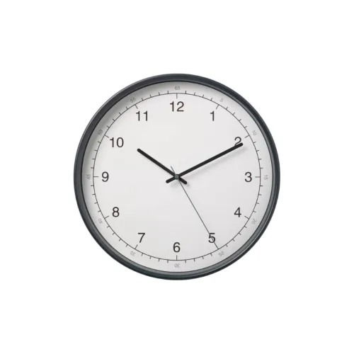 IKEA Кварцевый механизм стальной полиэстер пудра стена часы унисекс белый