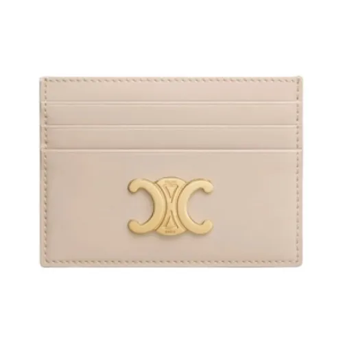 CELINE Triomphe Телячья кожа Держатель для карт Женские Капучино Цвет