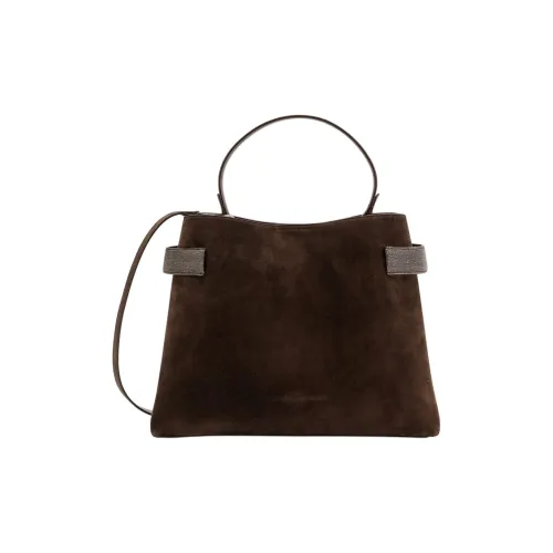 BRUNELLO CUCINELLI Кожа Одно плечо Сумка Женская Темно-коричневая