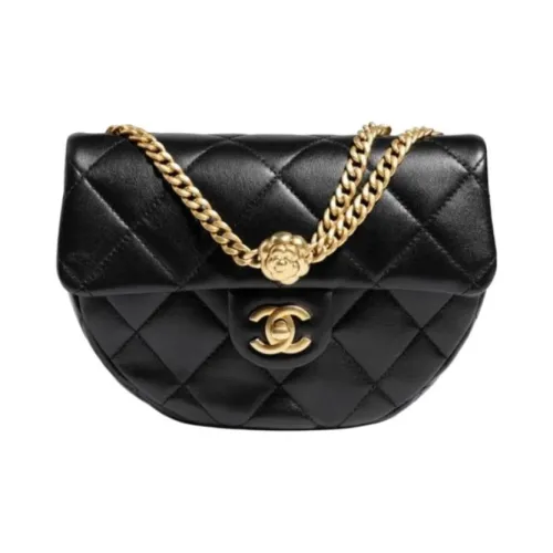 CHANEL Цепь с узором "Ромб" сумка через плечо Saddle мини-сумка черная женская