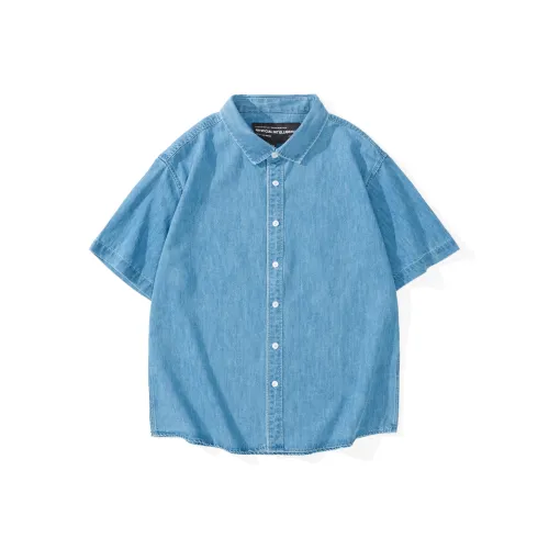 A3G4 Светло-синий Унисекс Рубашки