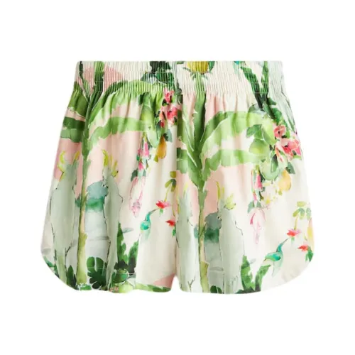 H&M Светло-розовые/Цветочные Женские Повседневные Шорты