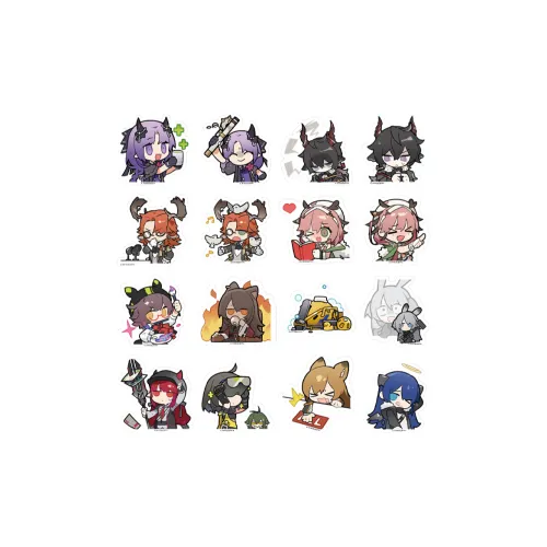 Аркнайтс Mostiama Набор наклеек Сотрудник Маленький Повседневный 12,0 Красный Beans Мерч по IP