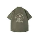 [Охлаждающий Дышащий] Армейский зеленый (B Розовое Цветение Спина Логотип)