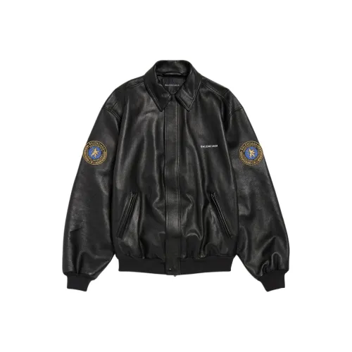 Balenciaga Кожа Куртка Свободного кроя Мужская