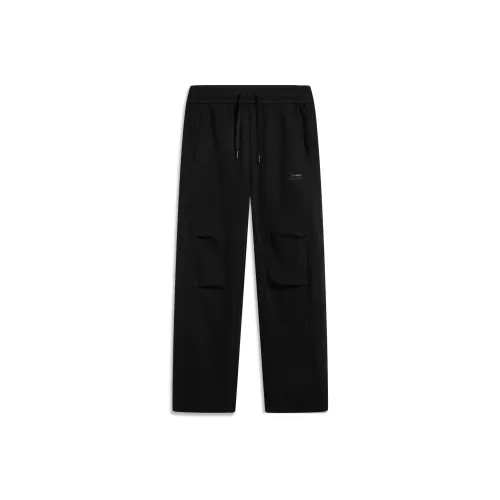 LINING Sports Life Collection Вязаные Спортивные Штаны Женские Черные