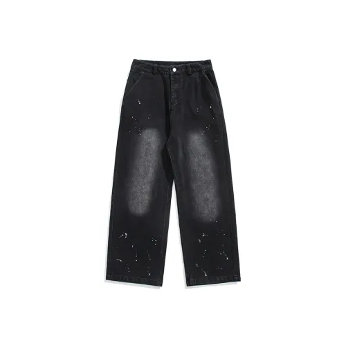 MAOQIAOYI Черные унисекс джинсы