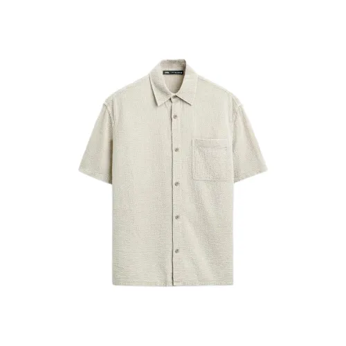 ZARA Бежевые Мужские Рубашки