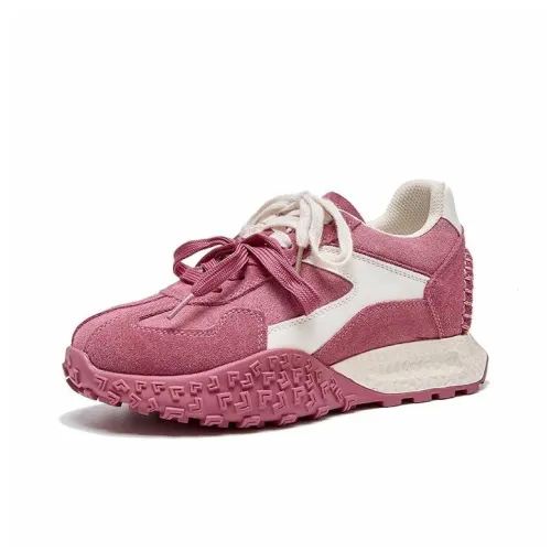 MUKALUO Амортизация устойчивый к истиранию увеличивающий высоту низкий топ повседневный женский вишневый цветок розовый