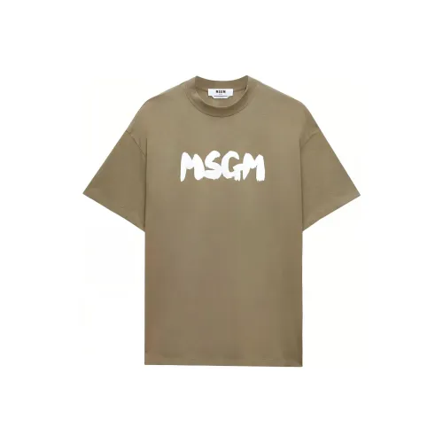 MSGM Зеленый Мужской T-Рубашки